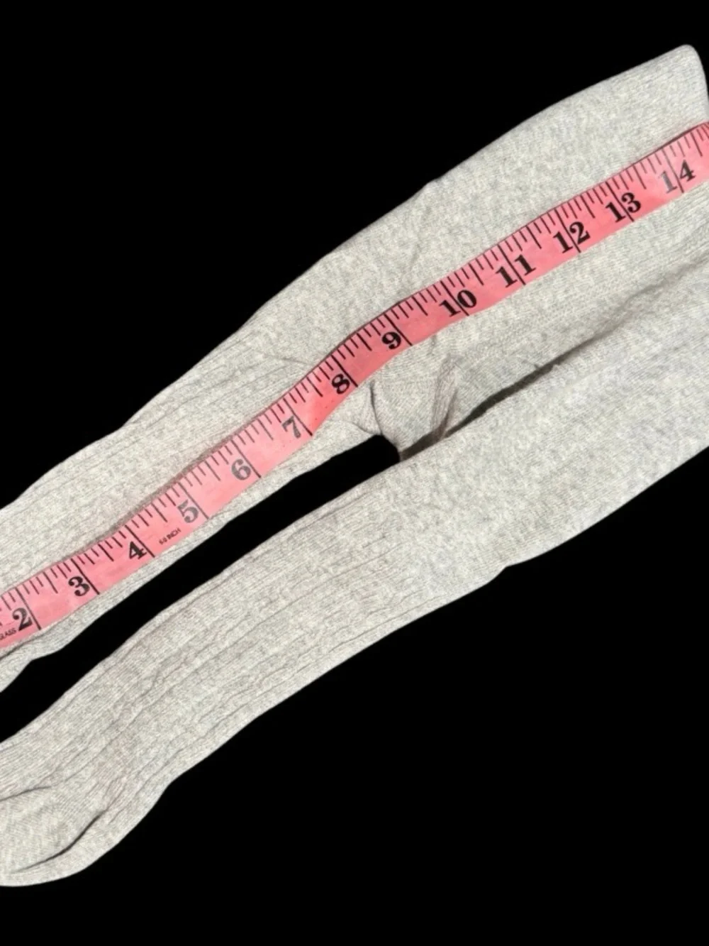 Light Gray Ribbed Baby Tights